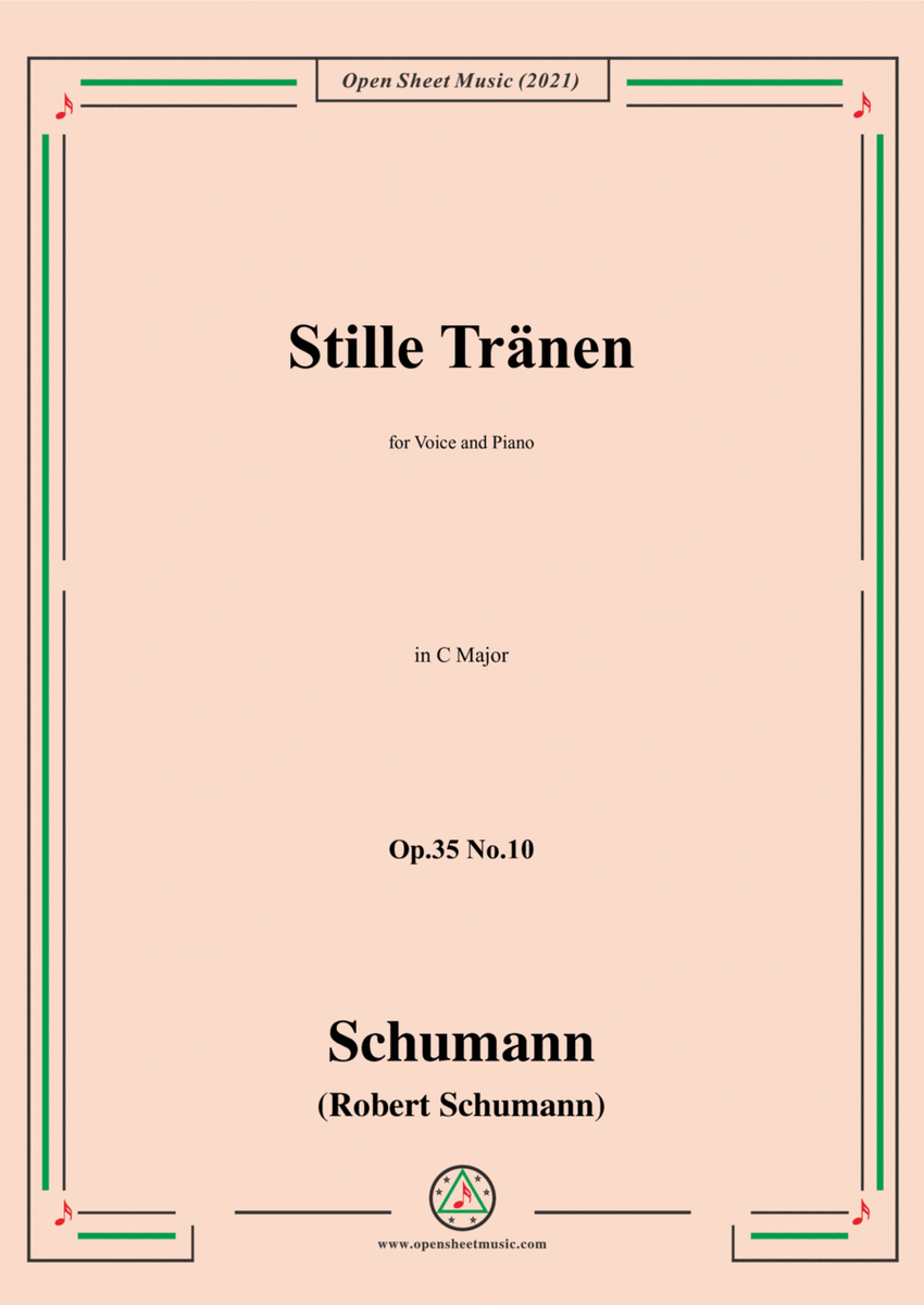 Schumann-Stille Tranen,Op.35 No.10 in C Major