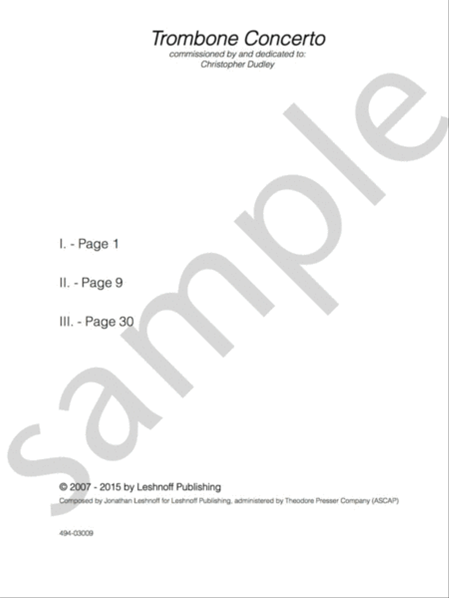 Trombone Concerto Chamber Music scores gallery preview page 3