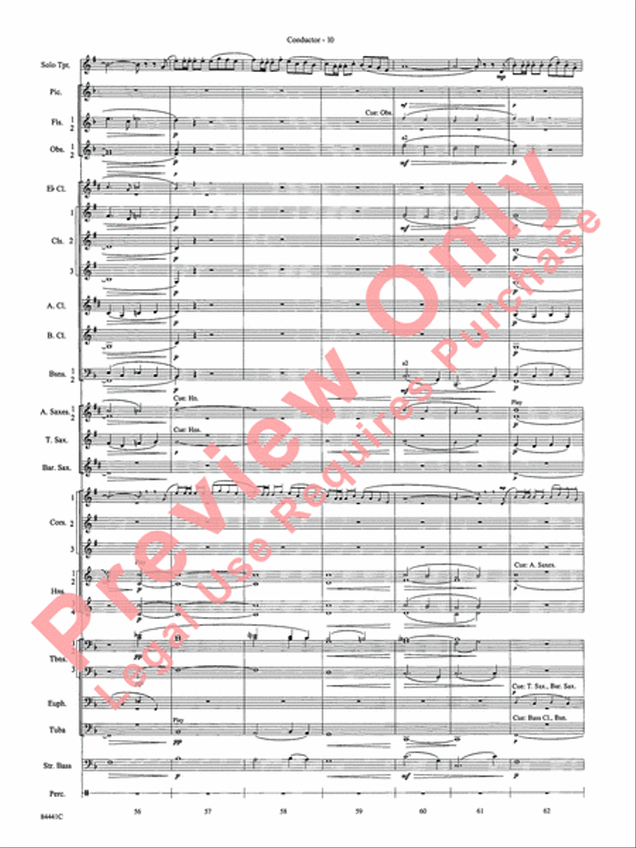 Trumpeter's Lullaby Concert Band scores gallery preview page 13