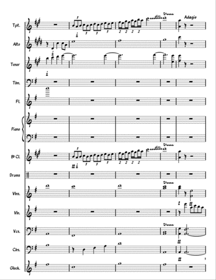 The Wexford Carol (In the Orchestral Jazz style of Irving Berlin, George Gershwin, Cole Porter, etc. Jazz Ensemble scores gallery preview page 3