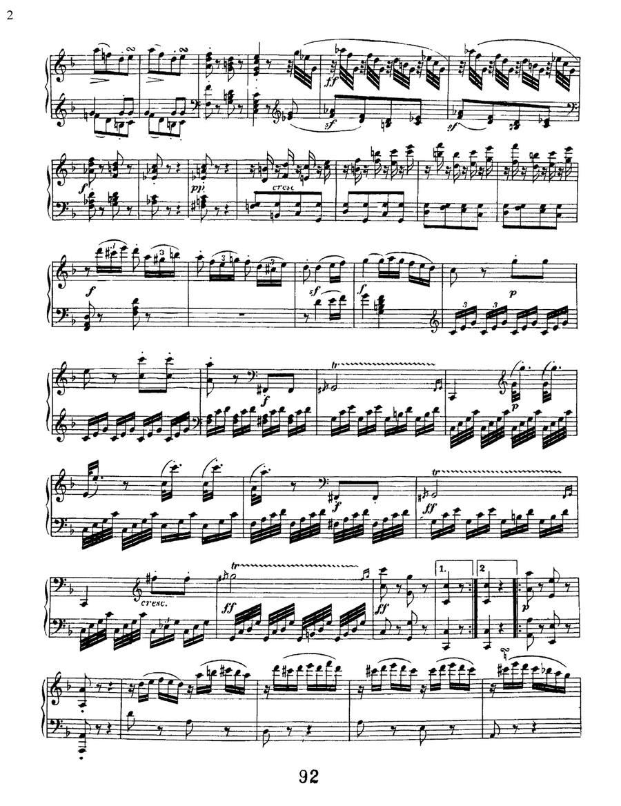 Sonata No. 6 In F Major, Op. 10, No. 2 Piano Solo scores gallery preview page 2