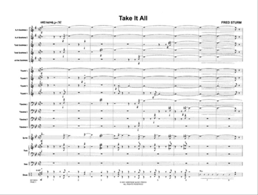 Take It All Jazz Ensemble scores gallery preview page 1