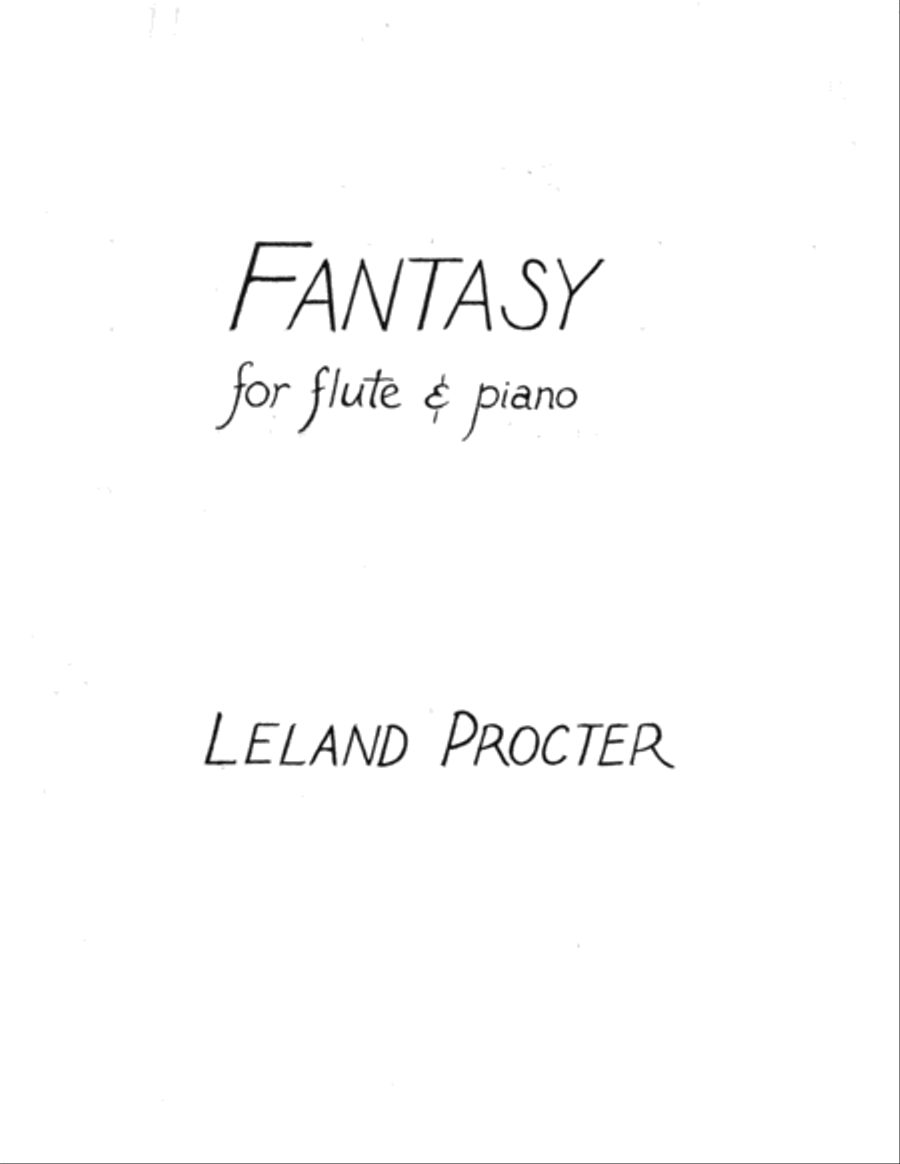 [Procter] Fantasy for Flute and Piano Flute Solo scores gallery preview page 3