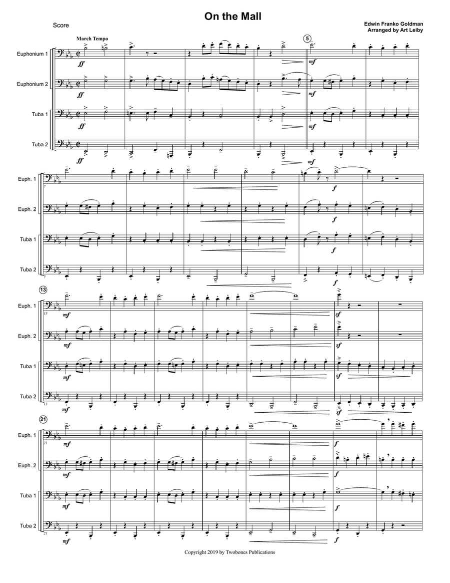 On the Mall Brass Ensemble scores gallery preview page 1