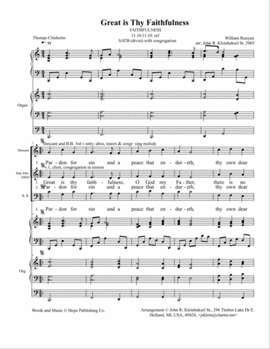 How Great Is Your Faithfulness Voice scores gallery preview page 1