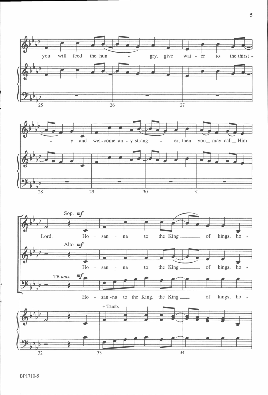 Hosanna to the King Hosanna to the King 4-Part scores gallery preview page 4