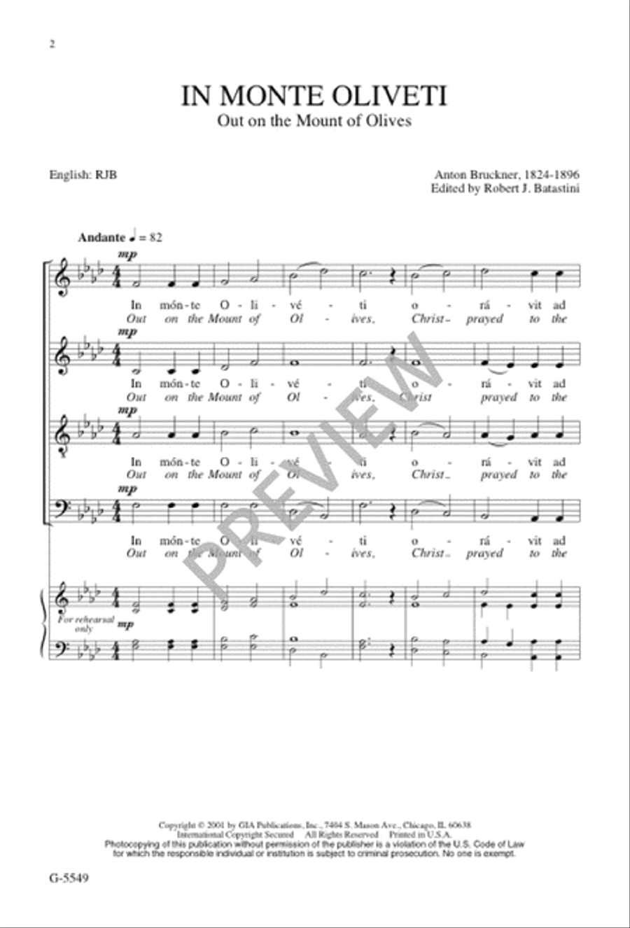 In Monte Oliveti In Monte Oliveti 4-Part scores gallery preview page 2