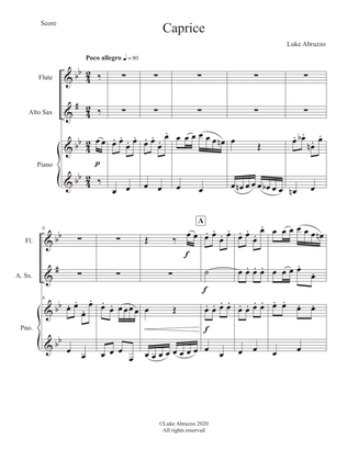 Caprice for flute, alto sax, and piano