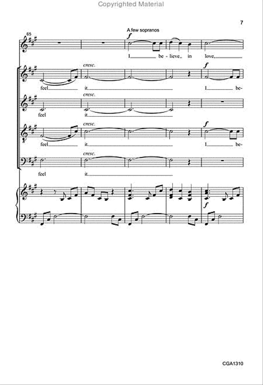-I Believe (SATB) 4-Part scores gallery preview page 7