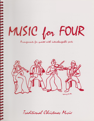 Book cover for Music for Four, Christmas, Part 4 - Bass Clarinet