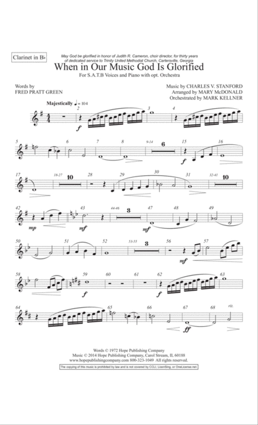 When in Our Music God Is Glorified 4-Part scores gallery preview page 26