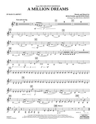 Book cover for A Million Dreams (from The Greatest Showman) (arr. Michael Brown) - Bb Bass Clarinet