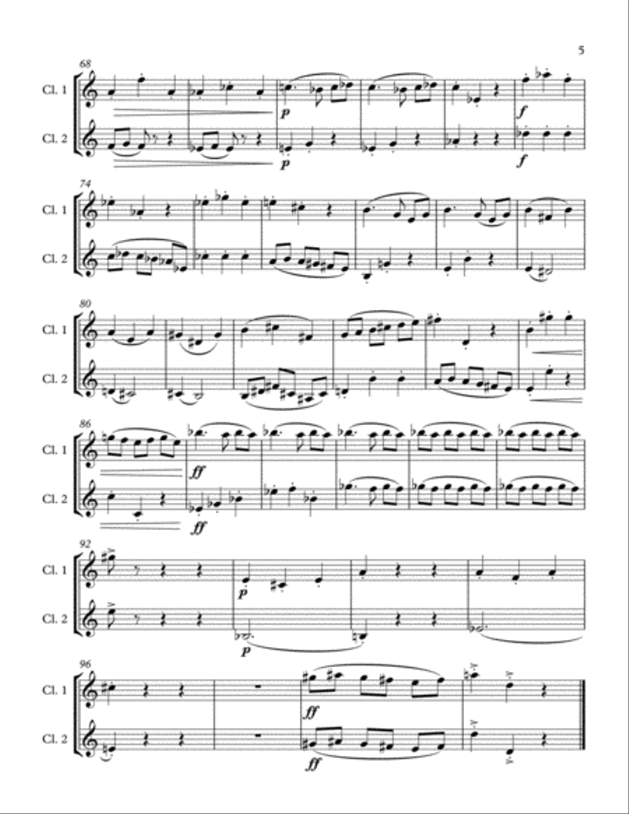 Clarinet Duet Clarinet Duet scores gallery preview page 5