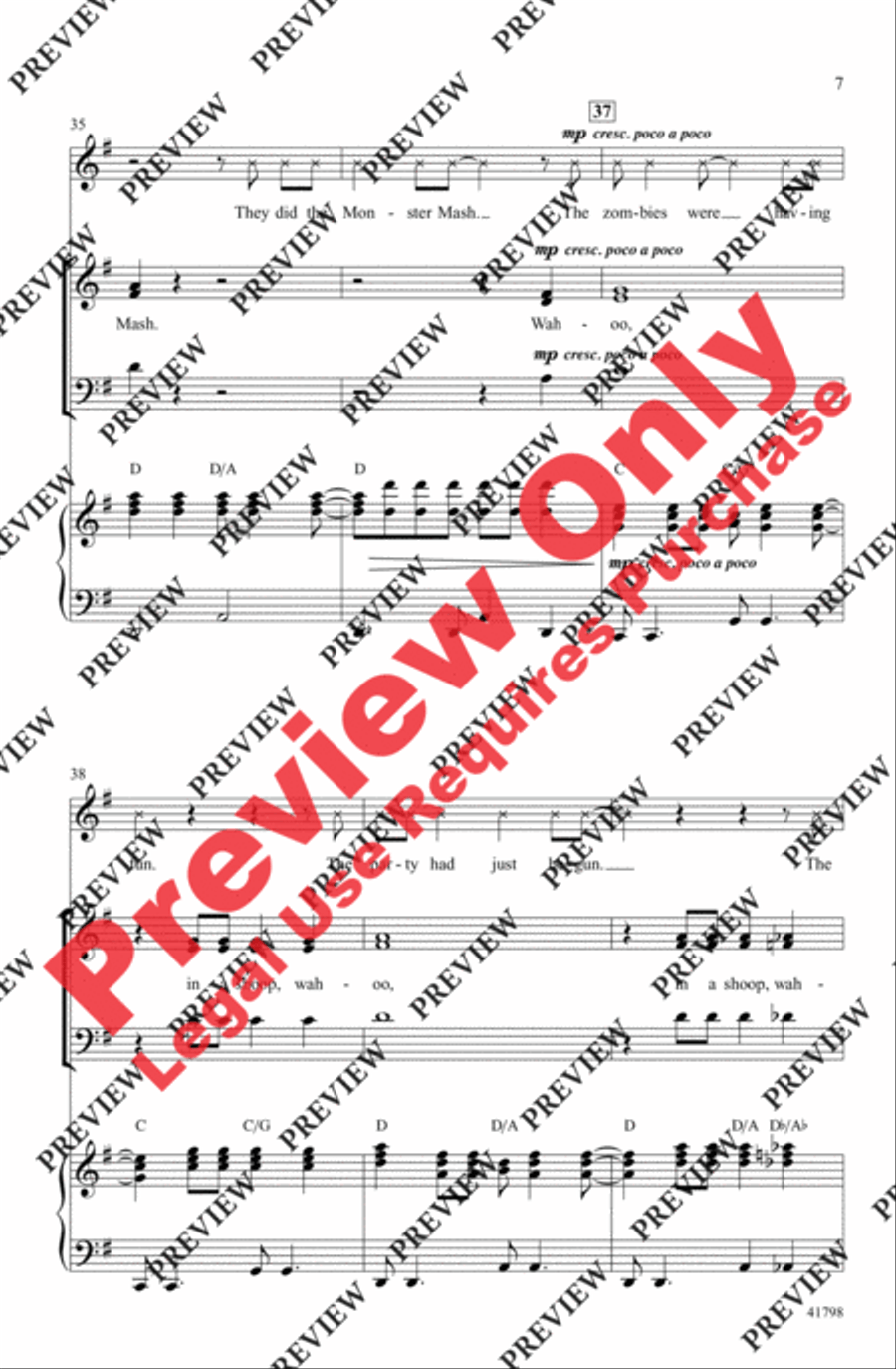 Monster Mash - SoundTrax CD (CD only) Choir scores gallery preview page 7