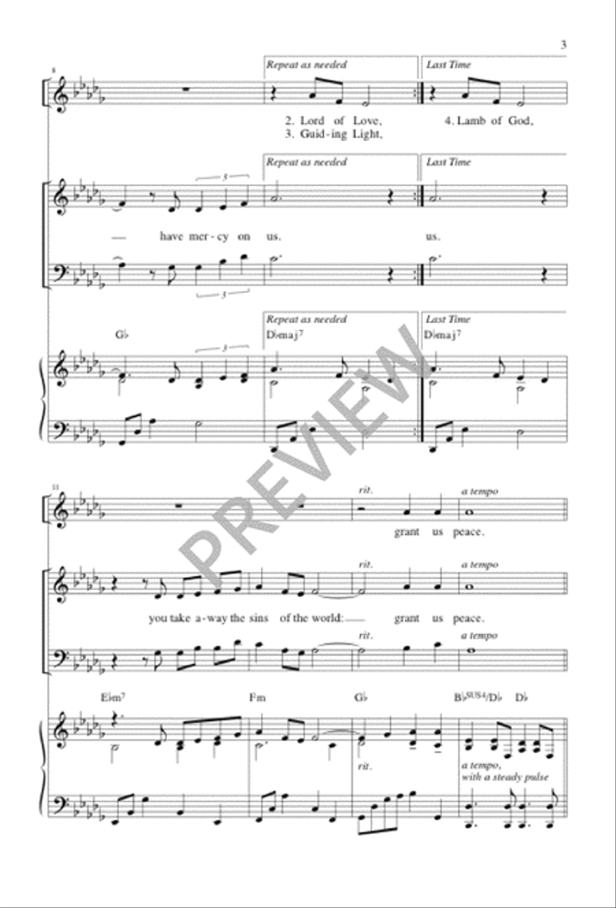 One in Body, Heart, and Mind 3-Part scores gallery preview page 3