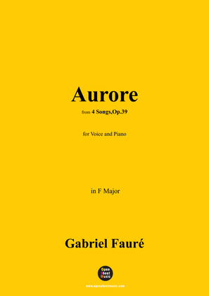 Book cover for G. Fauré-Aurore,in F Major,Op.39 No.1