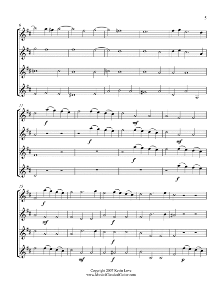 Quartet in D (Guitar Quartet) - Score and Parts image number null