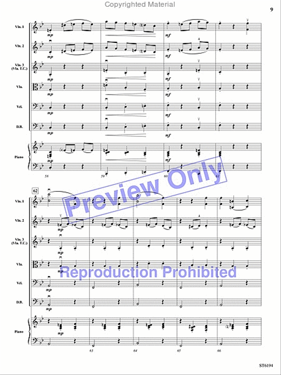 Sleeping Beauty Waltz String Orchestra scores gallery preview page 8