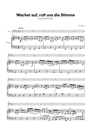 Wachet auf, ruft uns die Stimme (for Tuba and Piano)