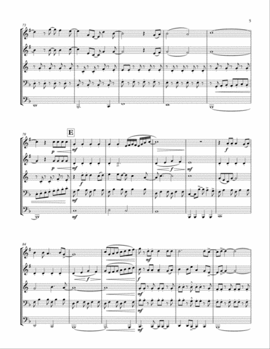 A Million Dreams Brass Ensemble scores gallery preview page 5