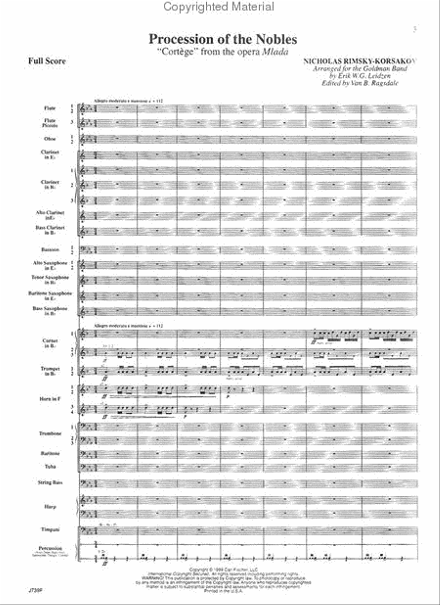 Procession of the Nobles Concert Band scores gallery preview page 2