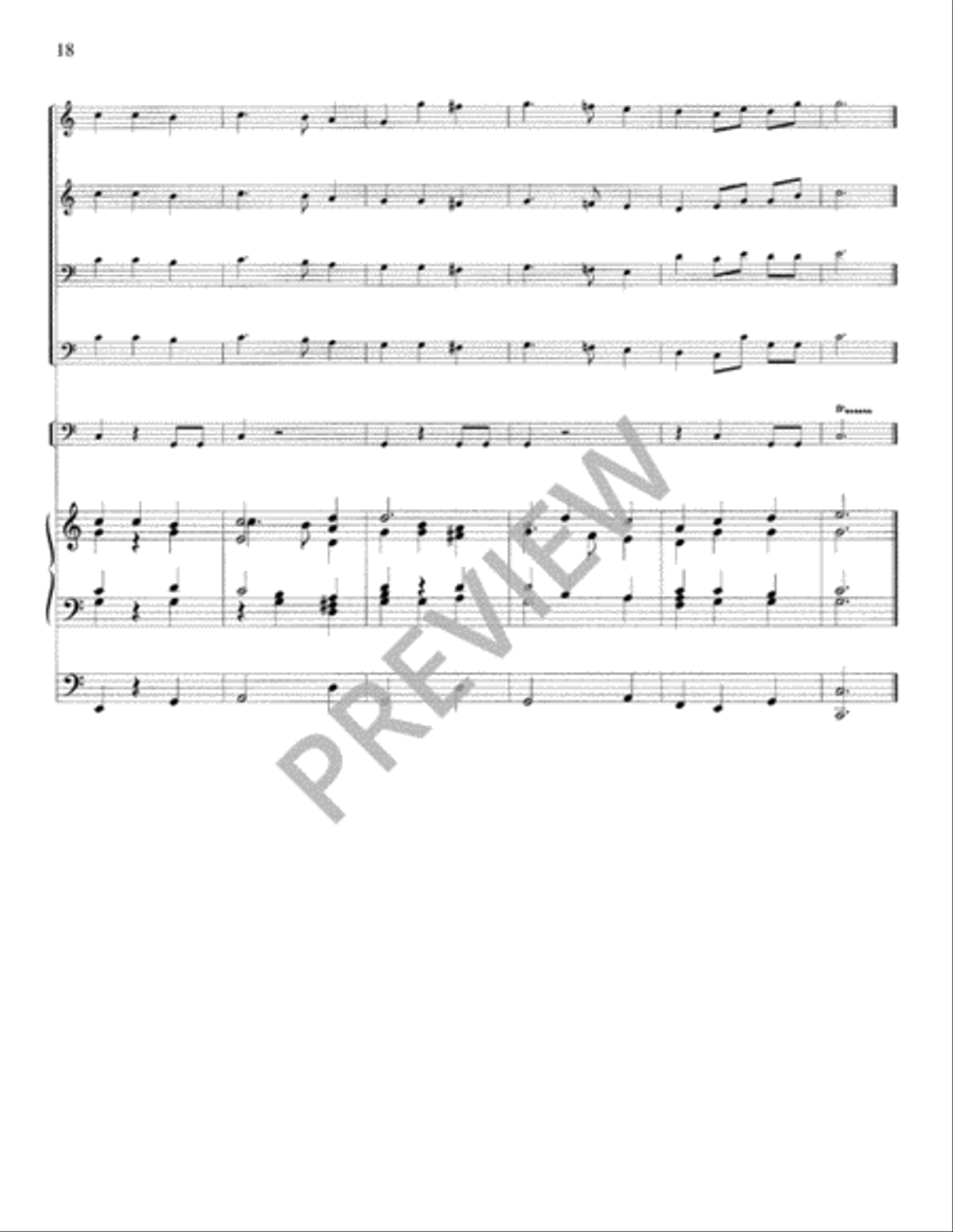 Festival Hymns for Organ, Brass, and Timpani - Volume 2, Easter Trombone scores gallery preview page 20