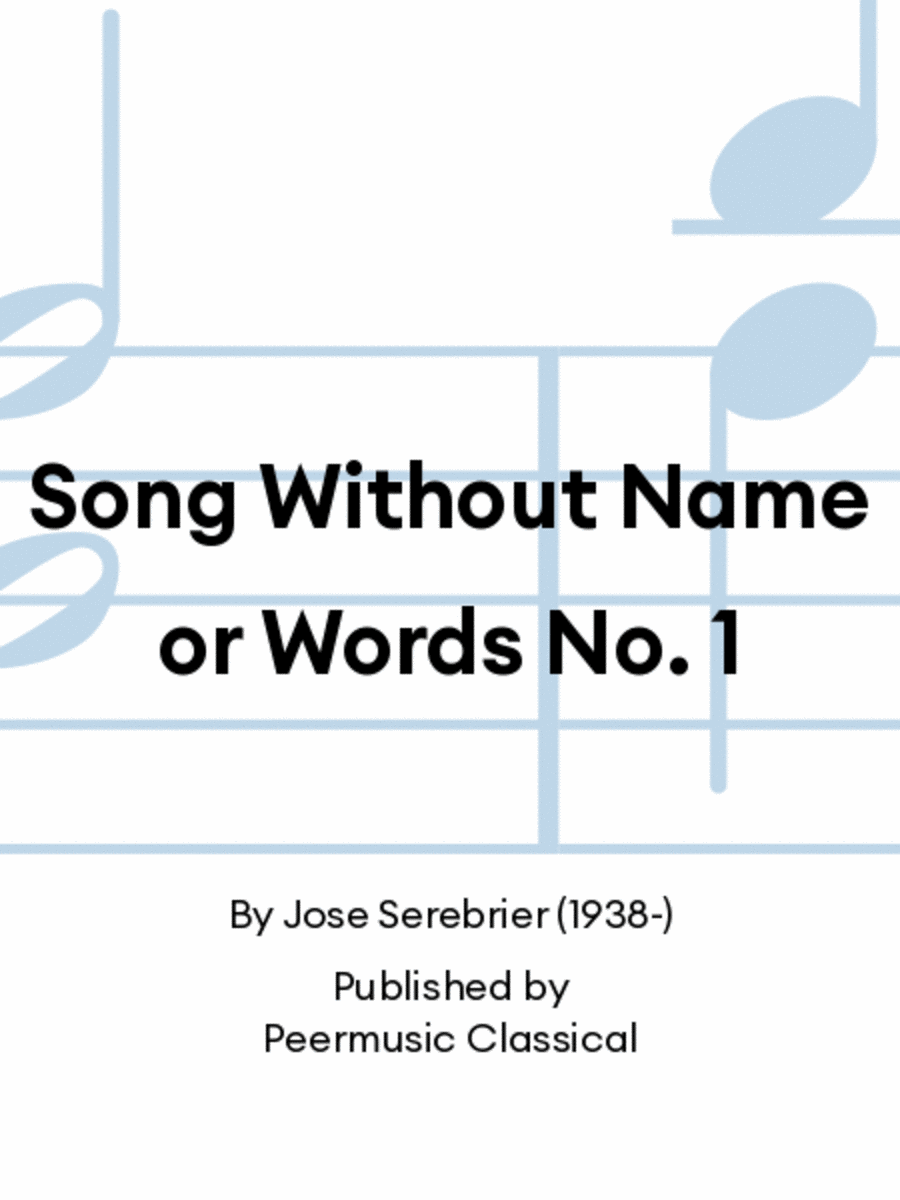 Song Without Name or Words No. 1 Chamber Music scores gallery preview page 1
