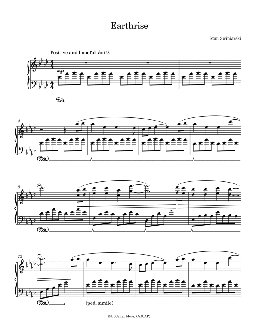 Earthrise Earthrise Piano Solo scores gallery preview page 1