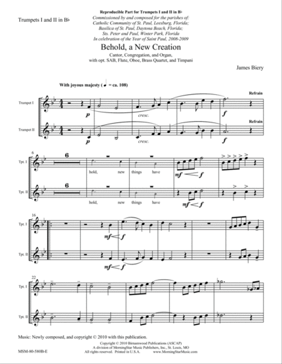 Behold, a New Creation Choir scores gallery preview page 4