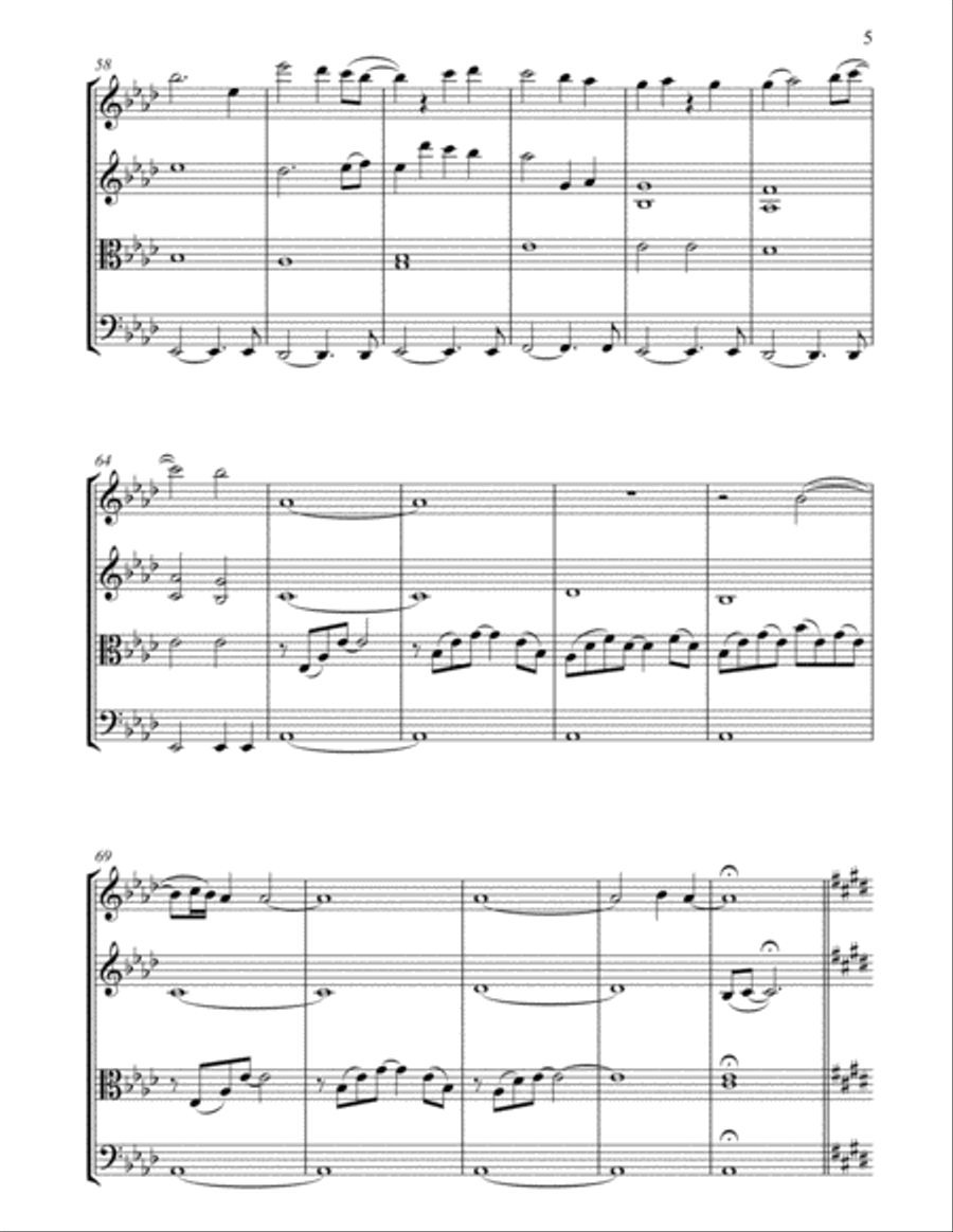 My Heart Will Go On (Love Theme from Titanic) String Quartet scores gallery preview page 5