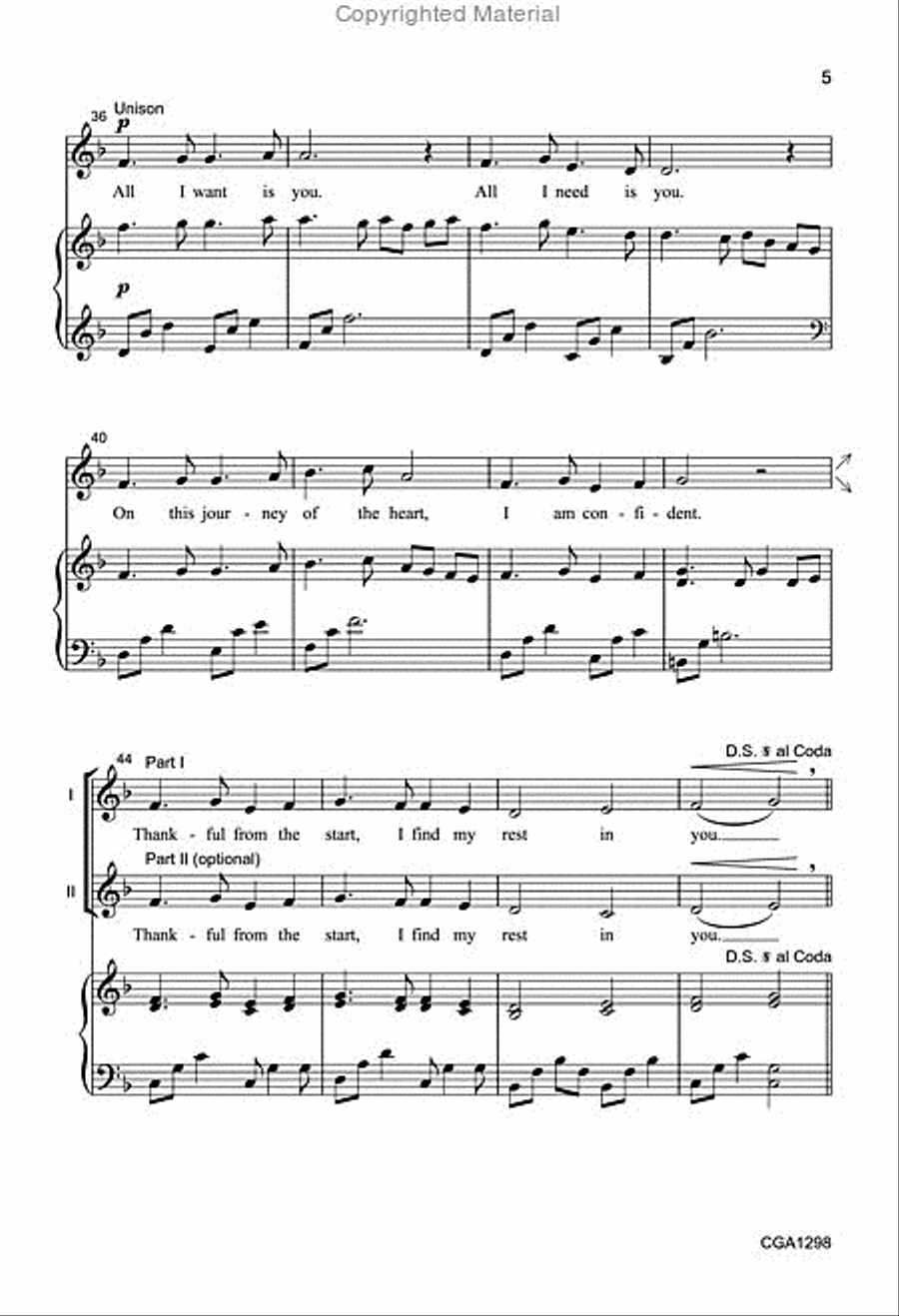 Always in Your Presence Always in Your Presence 2-Part scores gallery preview page 5
