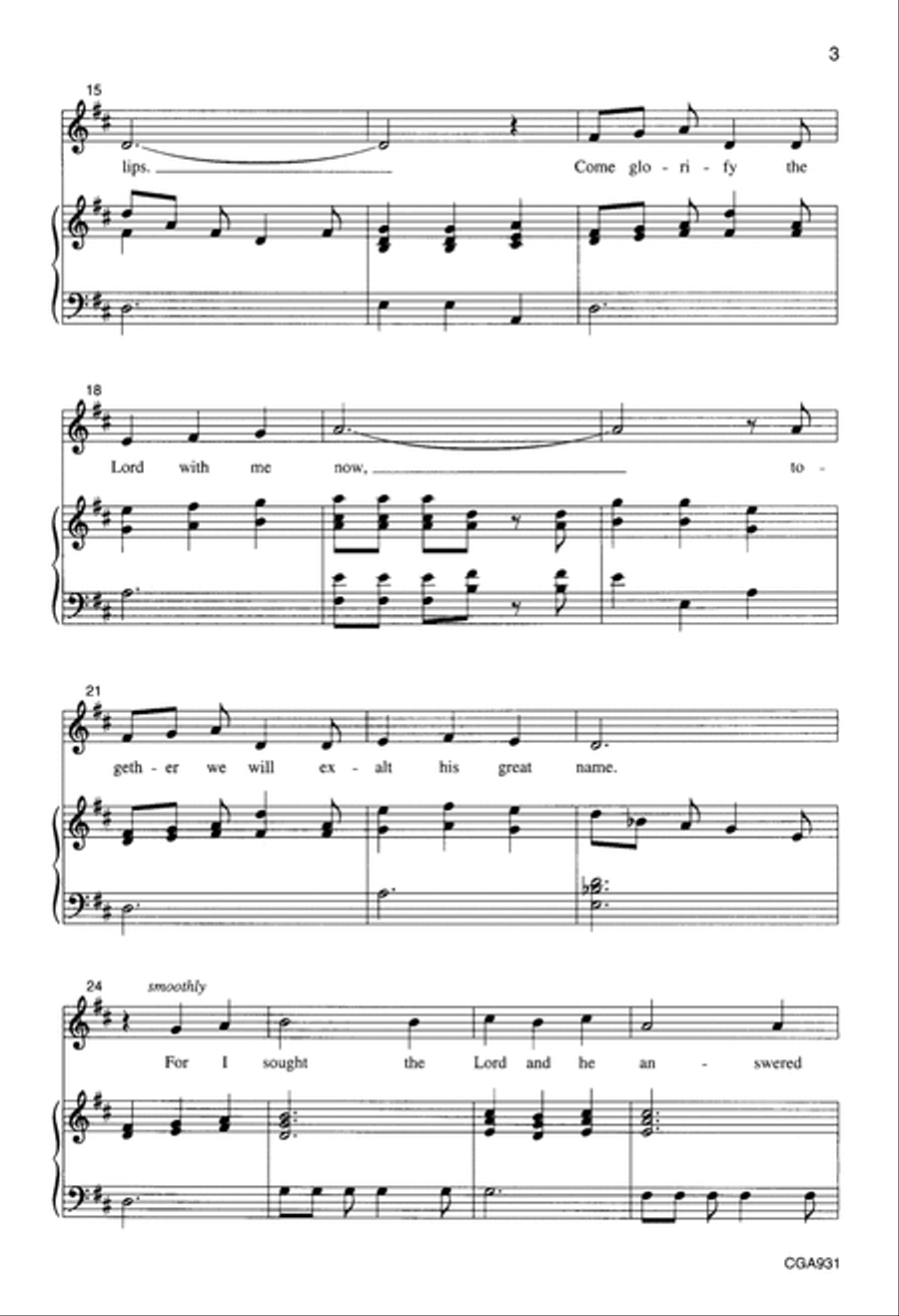 Three Psalms Settings for Unison/Two Part Choir Unison Choir scores gallery preview page 3