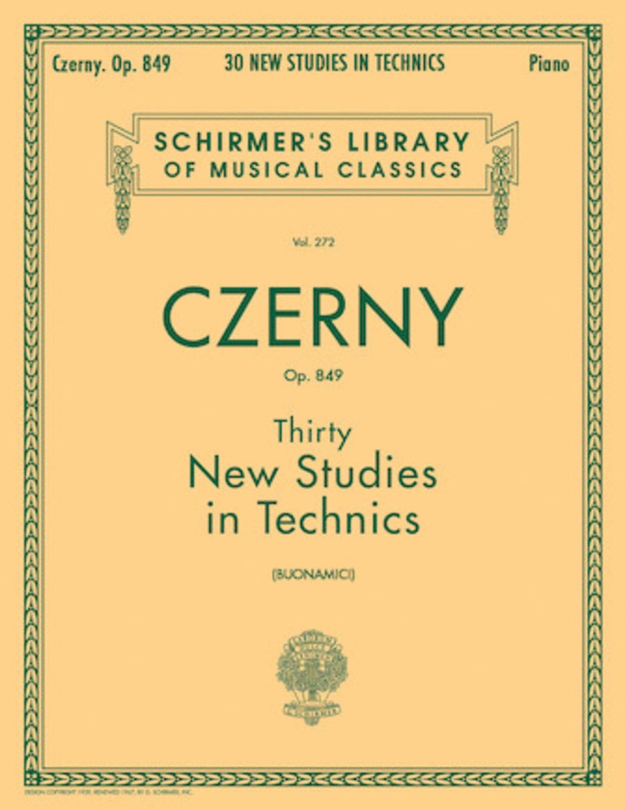 Thirty New Studies in Technics, Op. 849 Piano Method scores gallery preview page 1