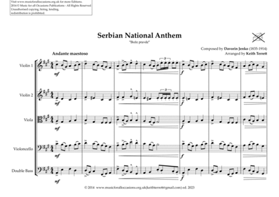 Serbian National Anthem for String Orchestra (MFAO World National Anthem Series) image number null