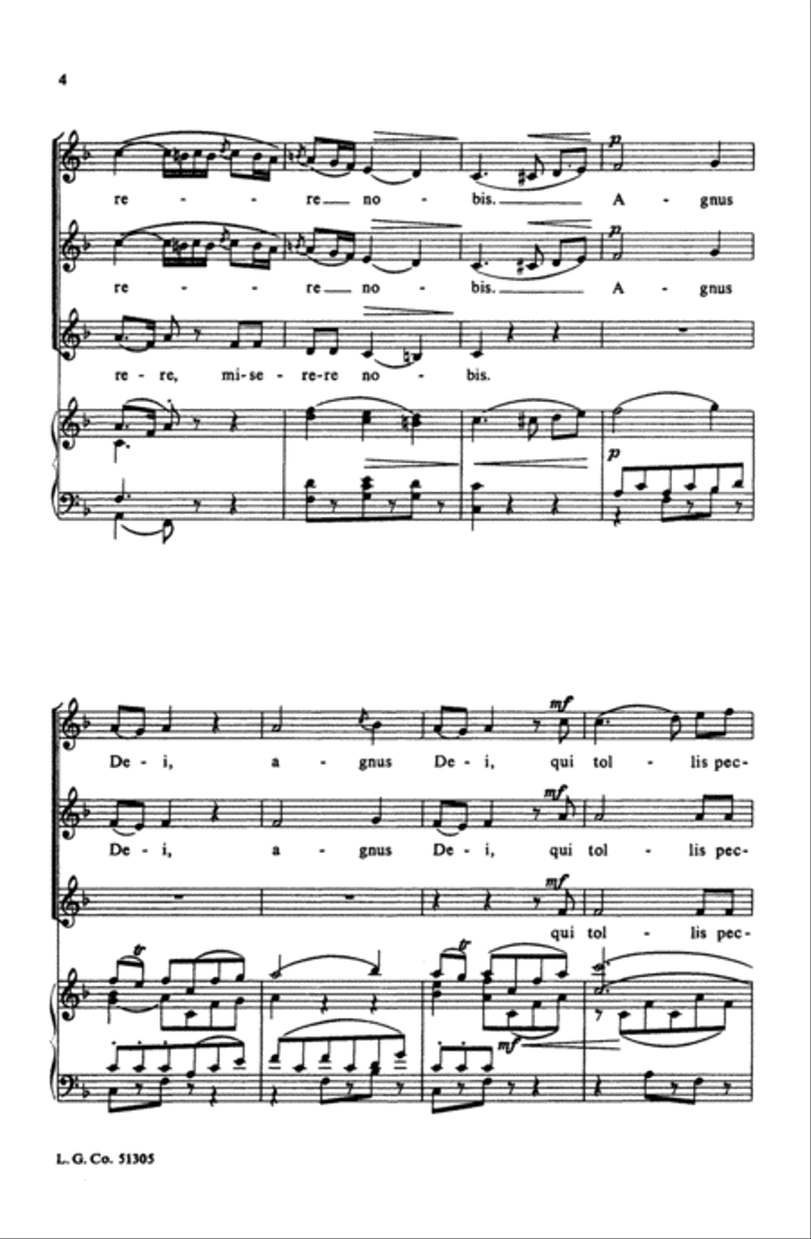 Agnus Dei (from Coronation Mass) Choir scores gallery preview page 3