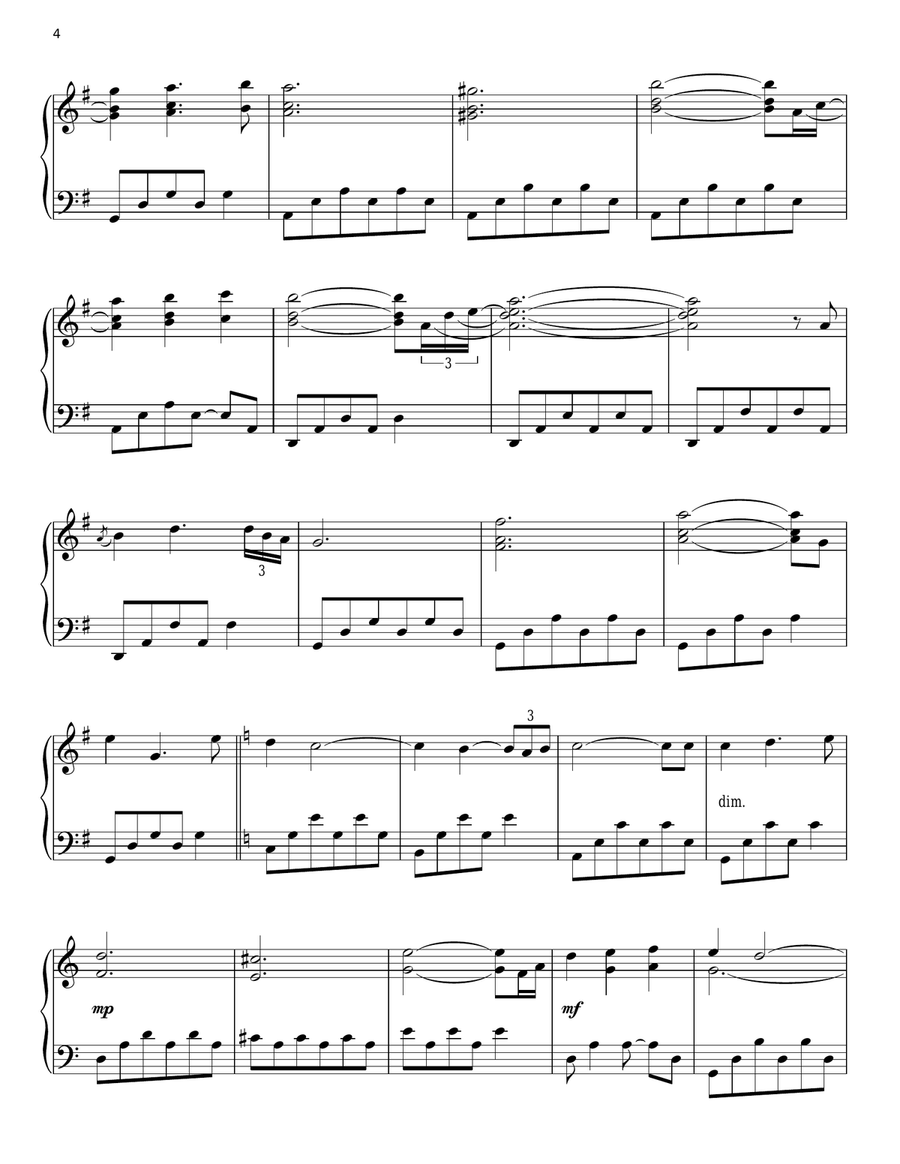 Happy Xmas (War Is Over) Piano Solo scores gallery preview page 4