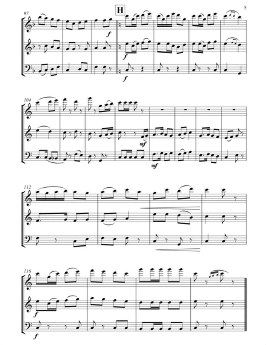 American Revolution Medley Woodwind Trio scores gallery preview page 6