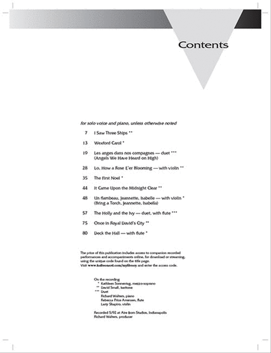 Classical Carols Classical Carols Low Voice scores gallery preview page 2
