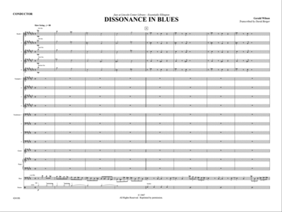 Dissonance in Blues: Score Jazz Ensemble scores gallery preview page 5