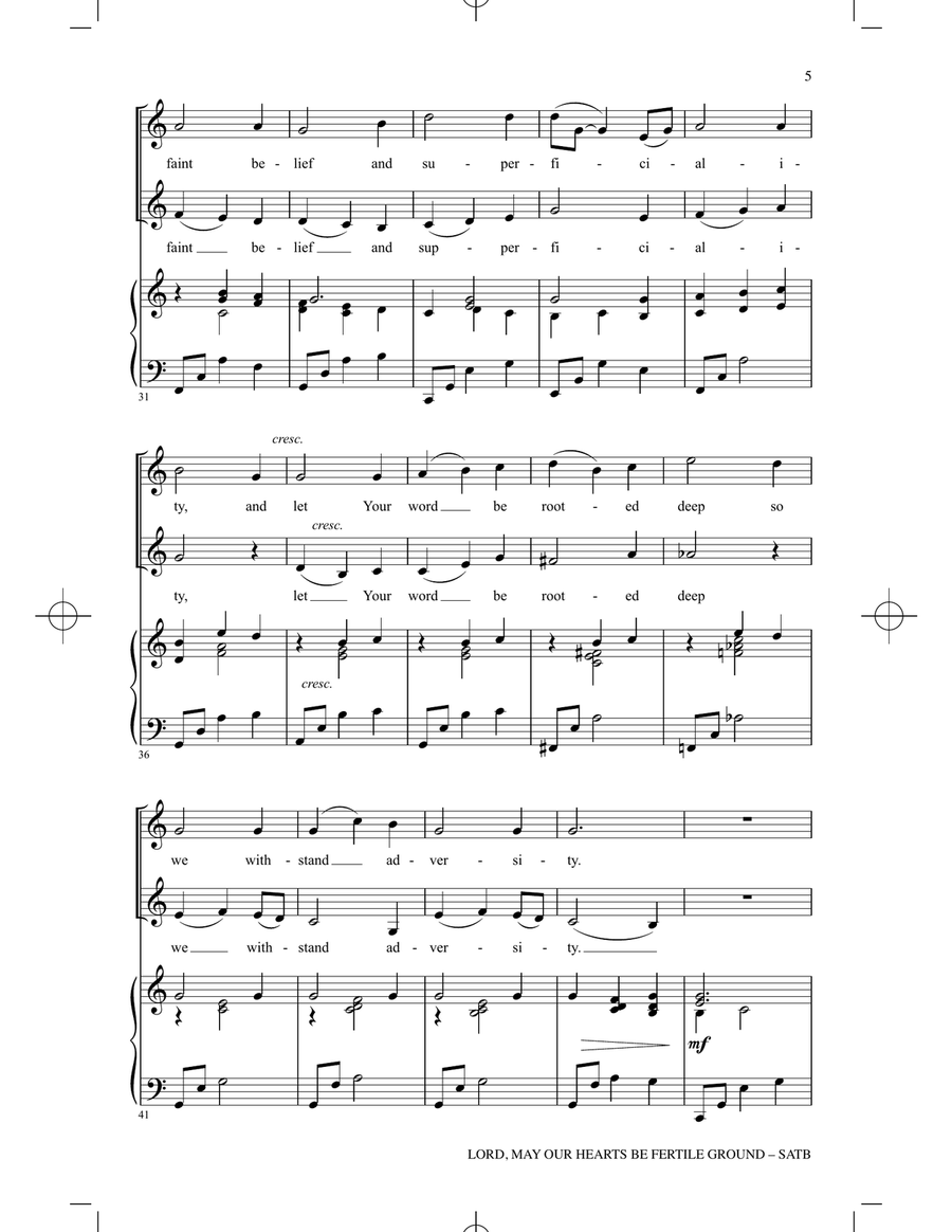 Lord, May Our Hearts Be Fertile Ground 4-Part scores gallery preview page 3