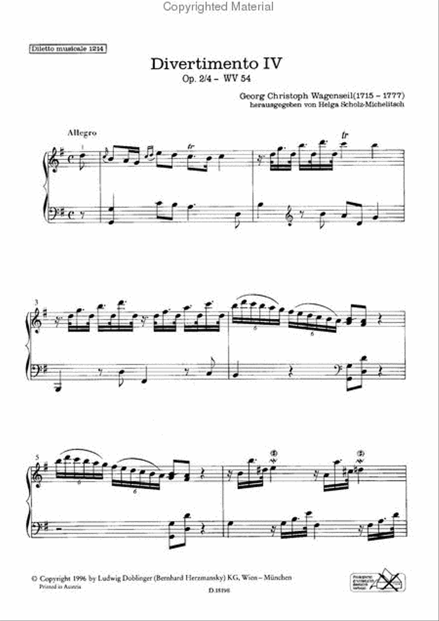 6 Divertimenti op. 2 Band 2 Piano scores gallery preview page 3