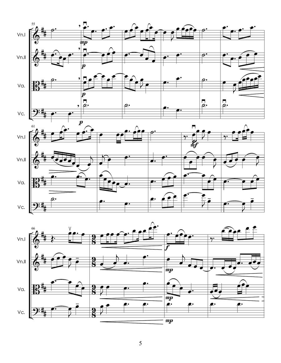 Cherry Wine String Quartet scores gallery preview page 5
