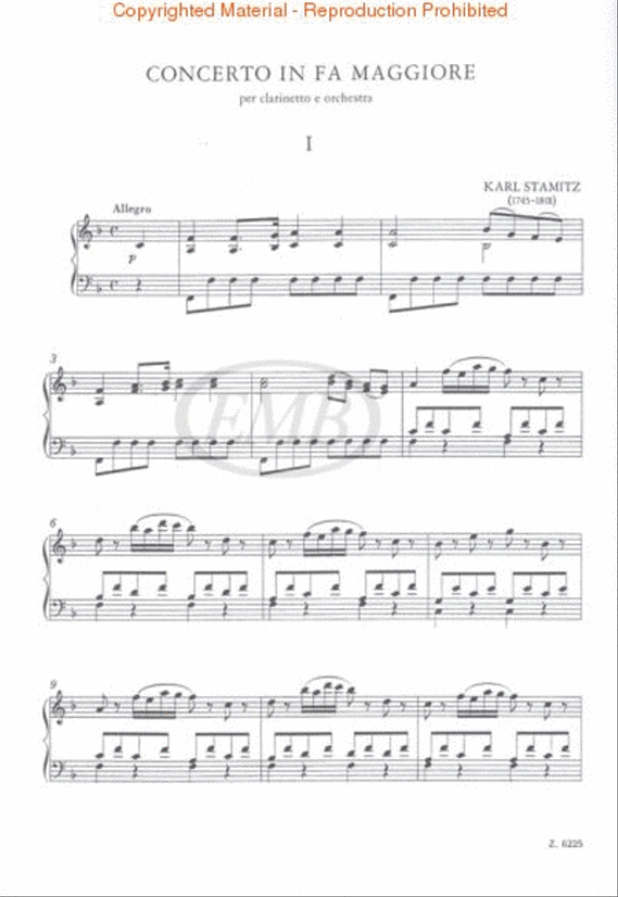 Concerto in F Clarinet Solo scores gallery preview page 2
