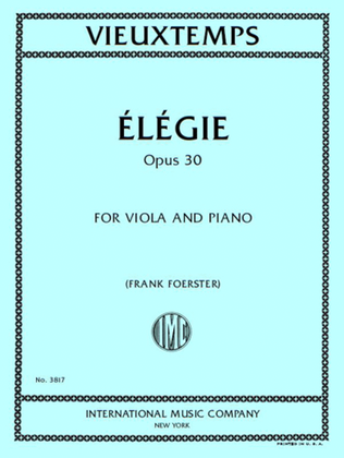 Book cover for Elegie, Opus 30
