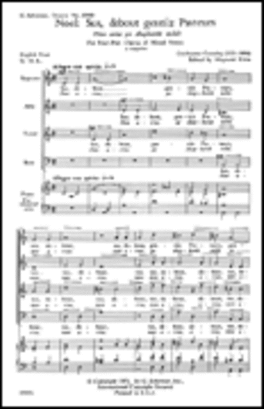Noel: Sus Debout Gentilz Pasteurs (Now Arise Ye Shepherds Mild) 4-Part scores gallery preview page 1