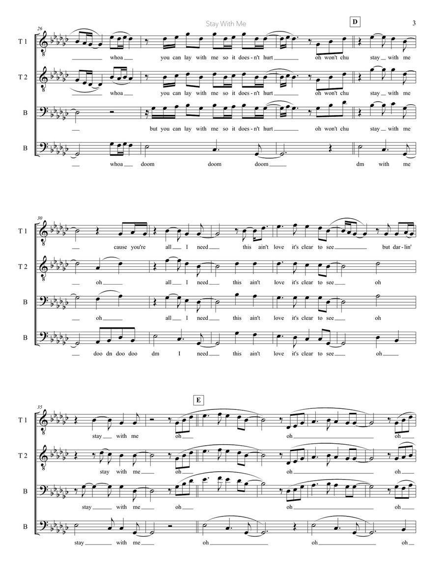 Stay With Me TTBB scores gallery preview page 3