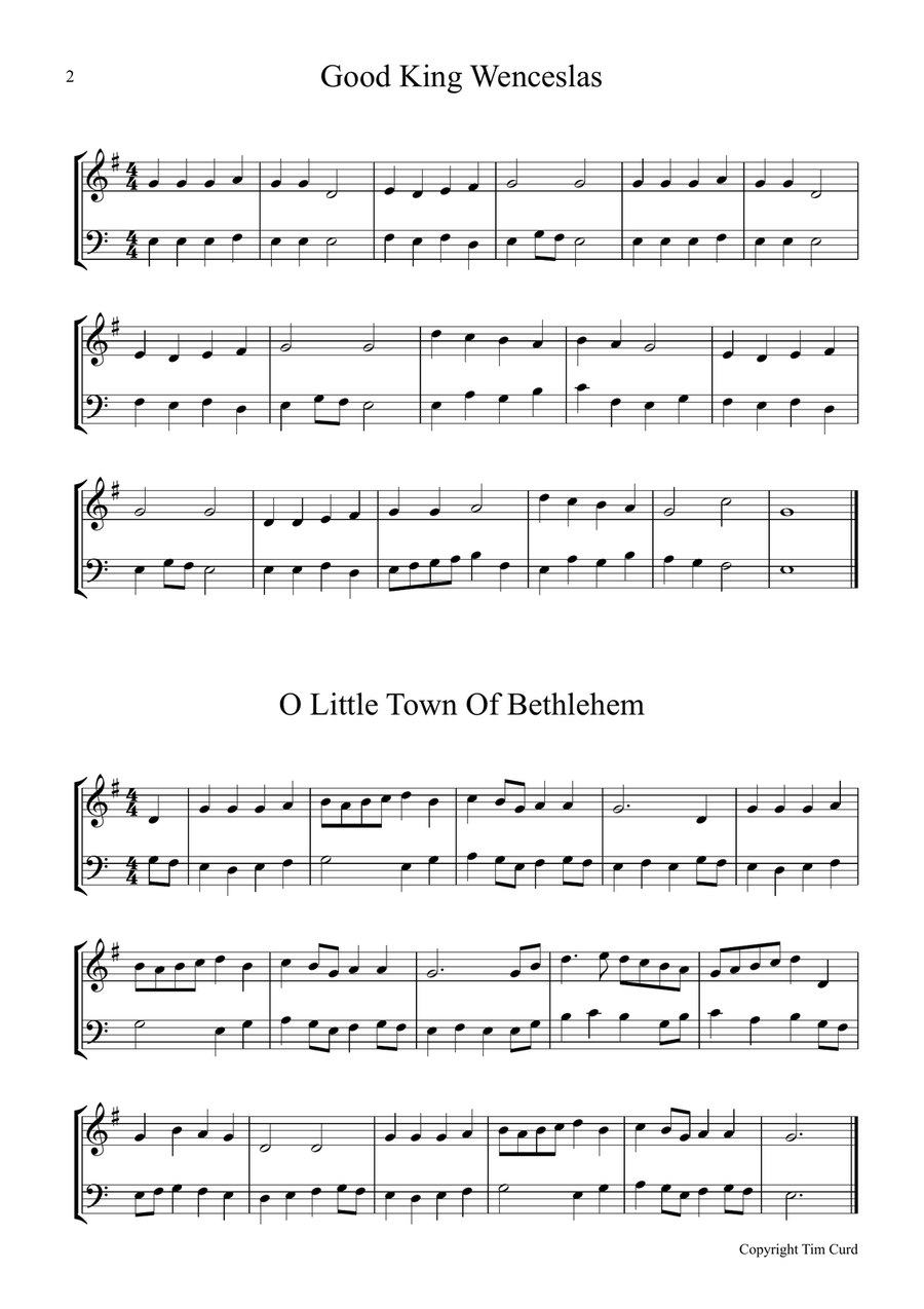 8 Christmas Duets For Horn in F and Trombone in C Brass Duet scores gallery preview page 2