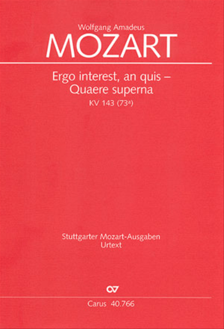 Ergo interest - Quaere superna