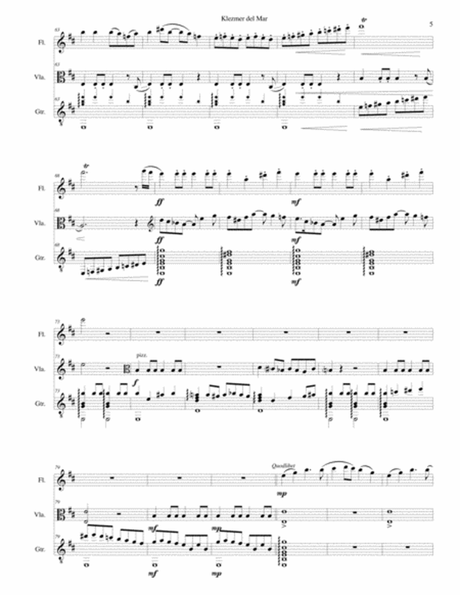 Klezmer del Mar for flute, viola and guitar image number null