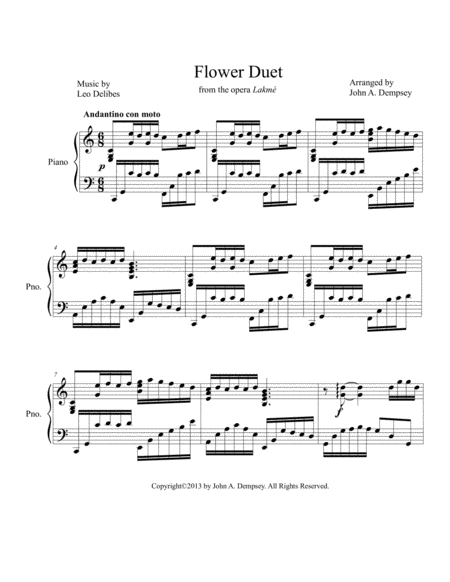 Flower Duet (Piano Solo) image number null